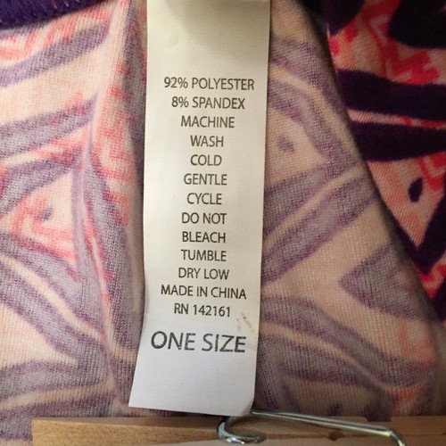 LuLaRoe Leggings One Size OS Pink Geometric - Picture 10 of 10