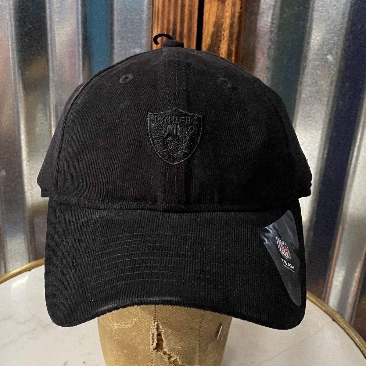 LAS VEGAS RAIDERS 9TWENTY Women's NEW ERA Black Corduroy Adjustable Hat  NEW