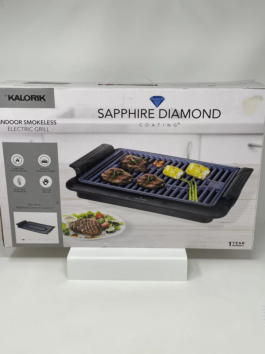 BROOKSTONE by KALORIK INDOOR ELECTRIC GRILL NON STICK FLAME FREE