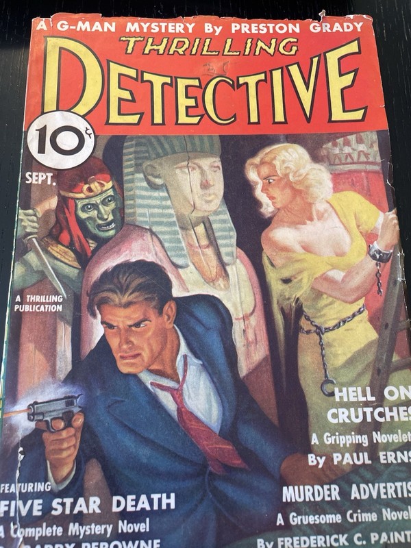 T. DETECTIVE 9-1937/ADVENTURE9- 1939/ASTONISHING 2-1940/3 Pulp magazines total