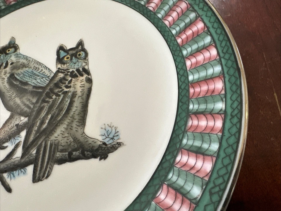 Hermoso Búho Búho De Colección Decorativo Porcelana Coleccionable ACENTO ORIENTAL USADO EN EXCELENTE ESTADO Foto 3 de 4