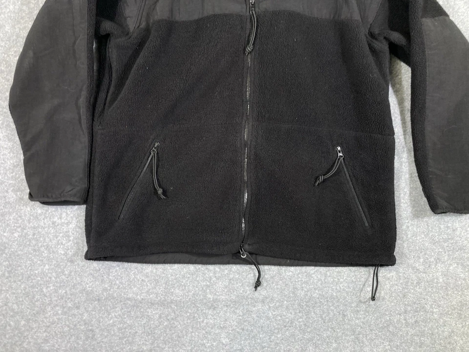 DSCP Fleece Jacket Men Size Large Black Full Zip Polartec Military Vintage - Image 3 of 4