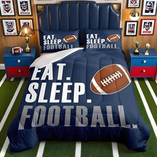 Football Comforter Set for Boys Twin Size Sports Bedding Set American Football L