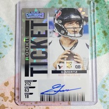 2025 Panini Select Contenders Rookie Ticket Graham Mertz Variation #40 card