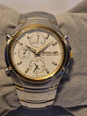 SEIKO MEN'S 7T32-7H90 SDWG34 ALARM CHRONOGRAPH ANALOG WATCH