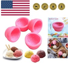 3D Ice Cream Ball Shaped Silicone Molds - Cookie  Pastry Mold for Wedding Ca...