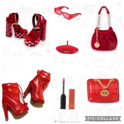 ZURU Mini Brands Fashion Series 4 Red Accessories Lot 7