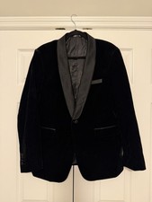 Men  s Black Velvet Tuxedo Blazer   Shawl Lapel   Size M   Elegant Formal Jacket