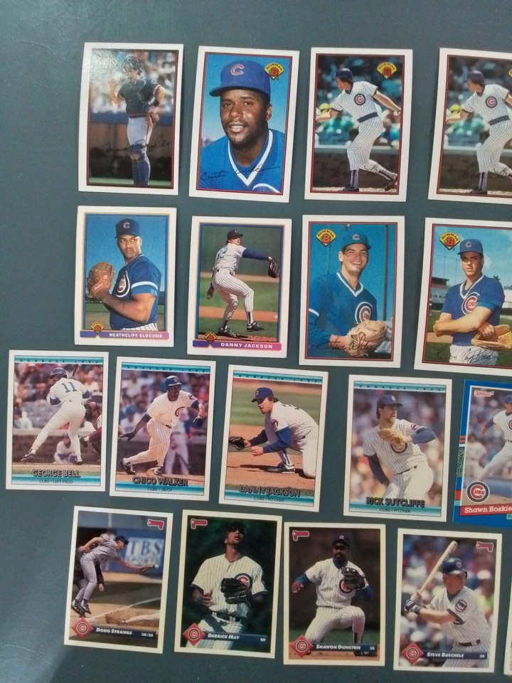 Chicago Cubs- 29 Card Lot - Williams, Bell, Grace, Sutcliffe, Dunston, Smith- RC - Image 2 of 4