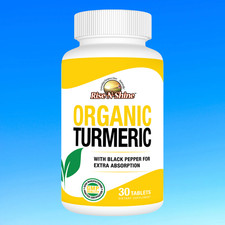 Organic Turmeric Curcumin Black Pepper 700mg Joint Support Anti-Inflammatory USA