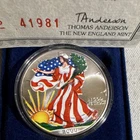 U.S. Mint American Eagle 2000 1 oz .999 Silver Colorized Coin with COA