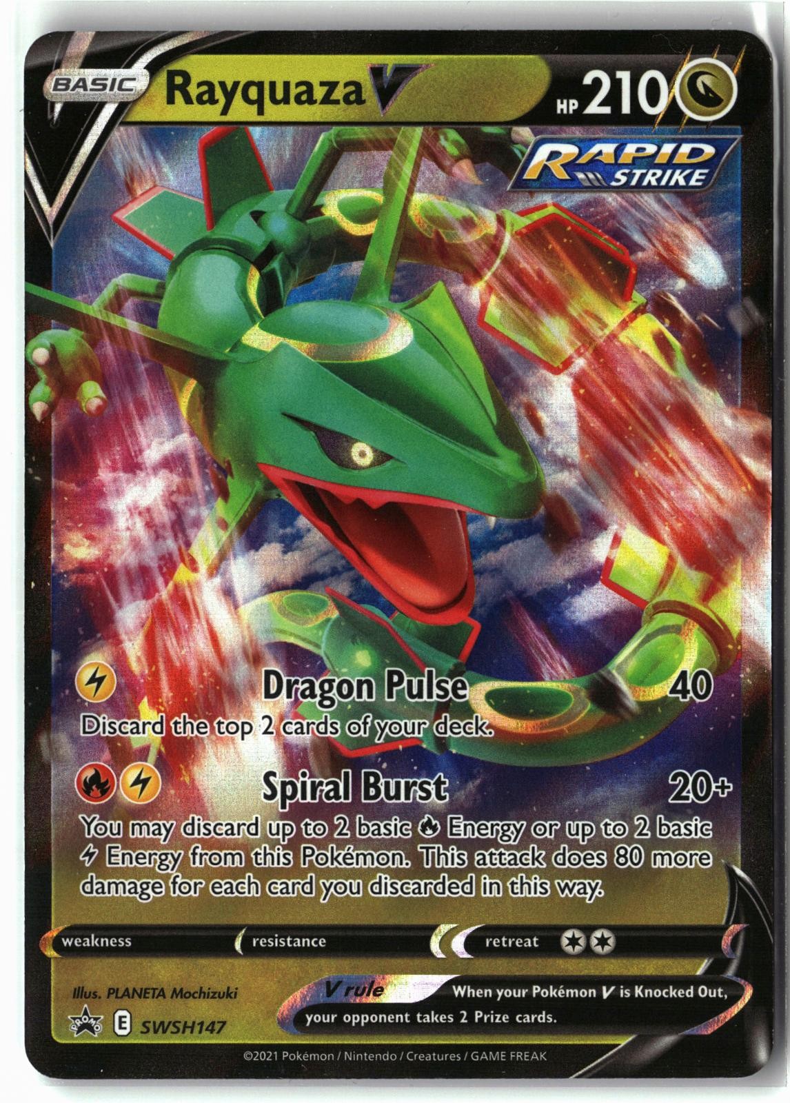 Rayquaza V ⭐️ SWSH147 Holo Promo Sword & Shield Promo Pokemon NM
