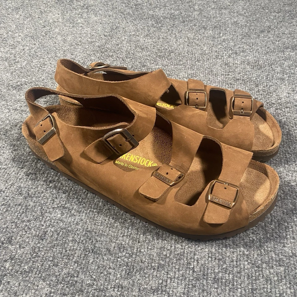 Sandálias Birkenstock Oslo masculinas tamanho 13 estilo gladiador feitas na Alemanha camurça - Imagem 3 de 4