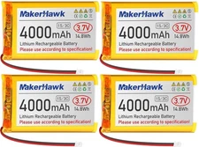 3.7V 4000mAh LiPo Battery Rechargeable 1S 3C Lithium Polymer Battery with Pro...