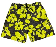 Laguna Swim Trunks Mens Sz XXL 2XL Board Shorts Mesh Lined Drawstring Yellow Blk