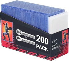 200 Card Sleeves Clear Loads for Cards, 3