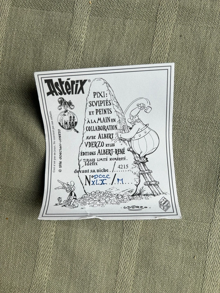 PIXI UDERZO IDÉFIX DEVANT SA NICHE TIRAGE 1000 EX 2000 EN ÉTAT PARFAIT - Bild 3 von 4