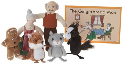 The Puppet Company - Traditional Story Sets - The Gingerbread Man Finger Puppet