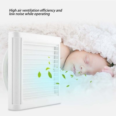15W Wall Mounted Exhaust Fan Low Noise Home Bathroom Kitchen Garage Air Vent SET