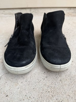 ECCO Soft 7 Side Zip Nubuck Ankle Boots Black Womens EU 41 US 10 10.5