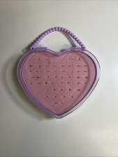 Little Girls Ring Case Heart Shaped Purple And Pink - Case Only