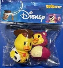 Duckalooz Disney/Pixar TOY STORY WOODY LOTSO RUBBER DUCKS 2-Piece Set New
