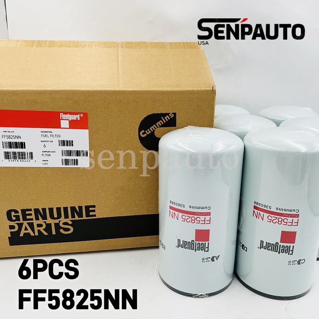 6 Pack FF5825NN Fuel Filter NanoNet X15 For Cummins Fleetguard