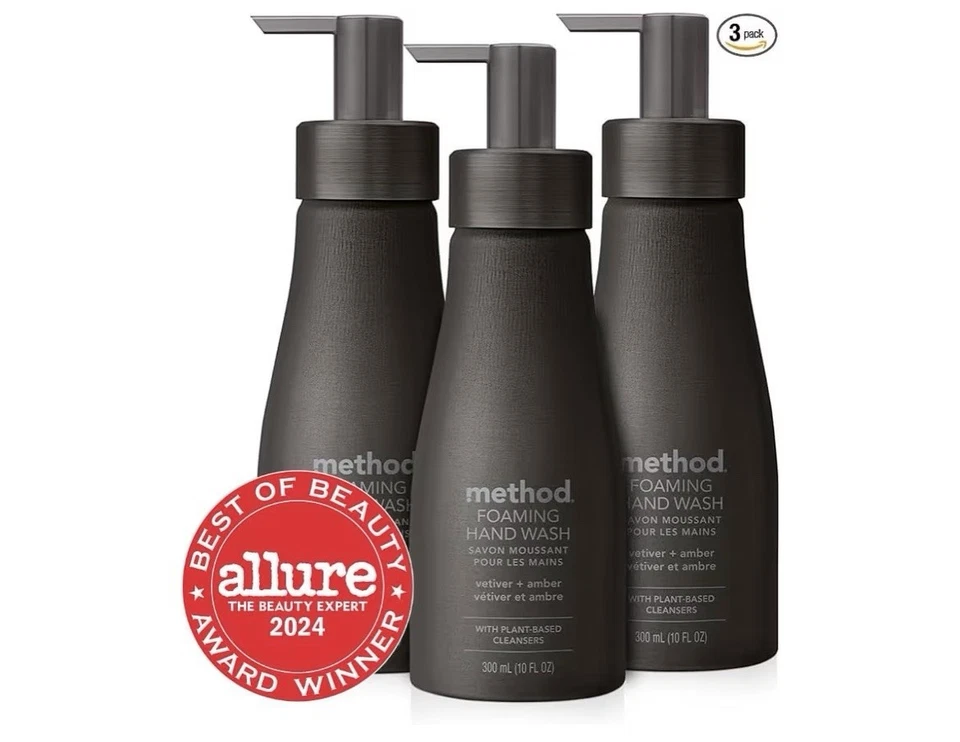 Method Premium espuma lavagem à mão, vetiver + âmbar, 10 fl oz (pacote com 3) - Imagem 2 de 4