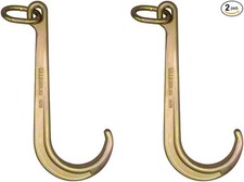 (2 Pack 15" Inch J Hook Heavy Duty Grade Tow Axle Strap 2 - Pack 15 Inch (G70)
