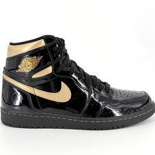 Nike Air Jordan 1 Retro High OG Black Patent Metallic Gold 555088-032 Mens 10
