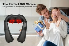 Shiatsu Back Neck and Shoulder Massager with Heat Deep Tissue 3D Kneading Pillow