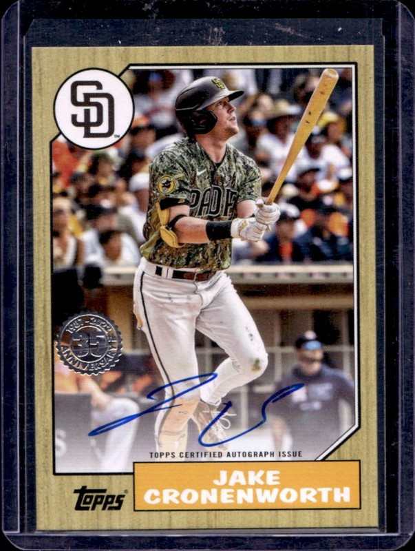 2022 Topps Update Jake Cronenworth 1987 Auto Autograph #87BA-JC Padres
