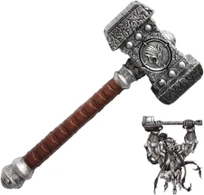 Damdos Halloween Prop Costume Accessories Cosplay Weapons, 54Cm PU Foam Hammer,