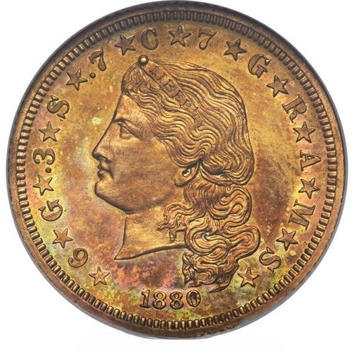 1880 $4 J-1659a Gilt Pattern CACG PR64