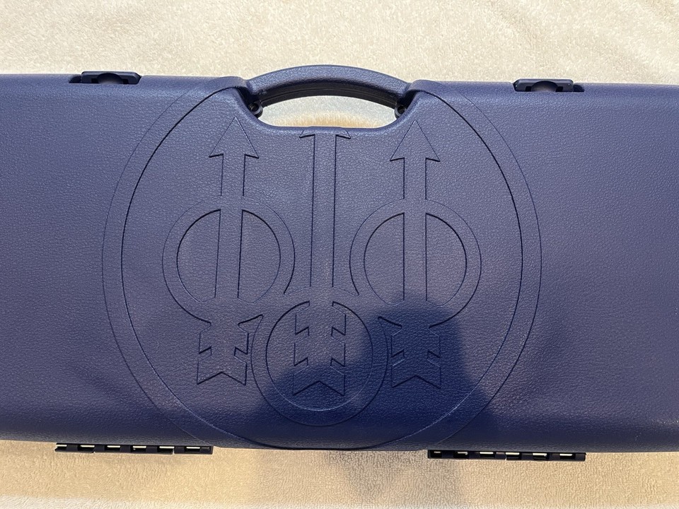 Beretta Over Under Shotgun Case Blue Hard Case Silver Pigeon Italy ...