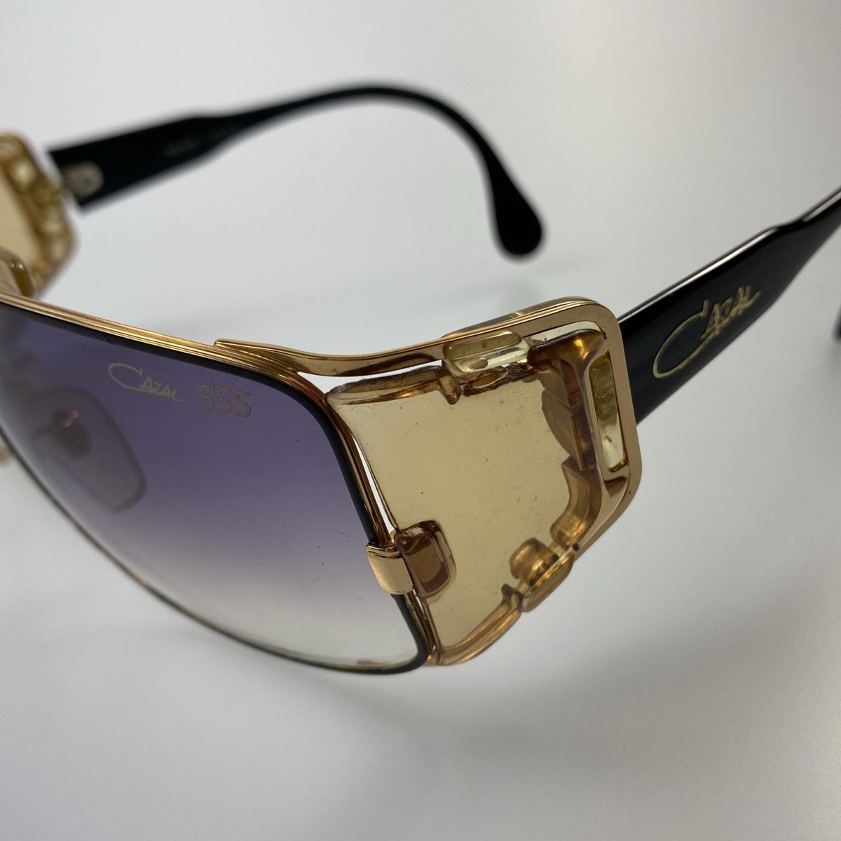 カザール 955 レディースサングラス　グラデーションパープル CAZAL Sunglasses Square Purple Gradient Lenses Gold Frame