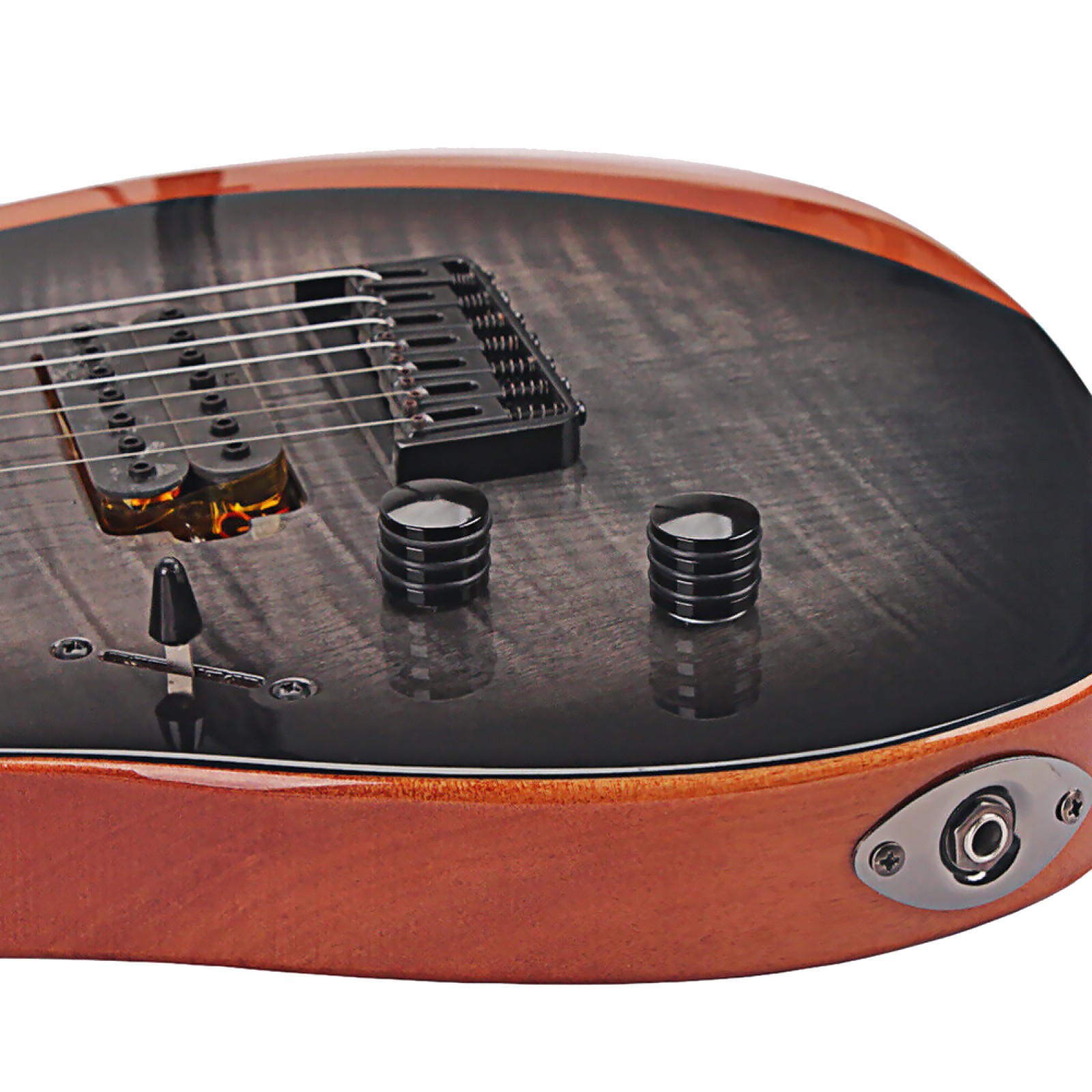 3PCS Guitar Volume Control Knobs O-Ring Metal Replacement Parts for Bass