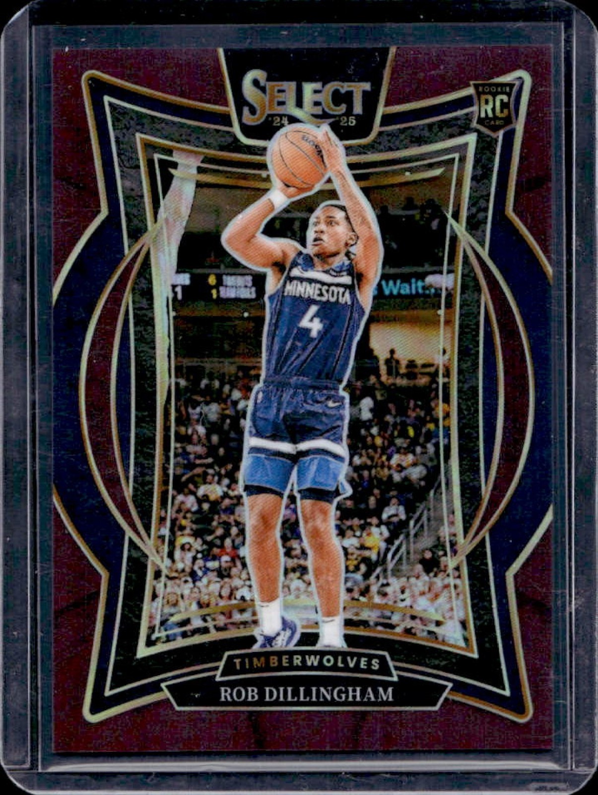 2024-25 Select Rob Dillingham Concourse RC Maroon Prizm #78/175 Timberwolves