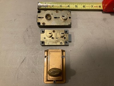 Lot Of 3 Locks Diebold Safe Deposit Locks Right Hand Mechanism NO Keyes, Ilco Ni