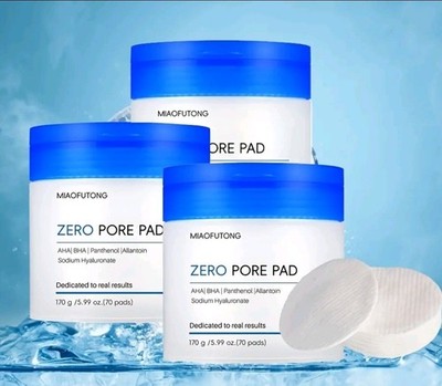 Zero Pore Pads 2.0 | Dual-Textured Facial Toner Pads with AHA & BHA, 70 Units UK