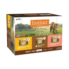 Instinct Grain Free Wet Cat Food Variety Pack 12 Cans High Protein Real Meat
