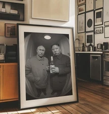 Putin & Kim Jong Un Funny Wall Art – Political Satire Poster