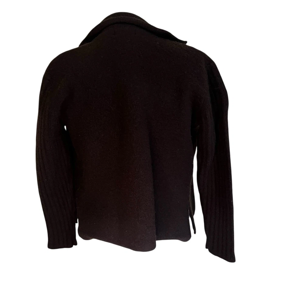 Suéter Cárdigan Pierre Cardin Marrón Oscuro 100% Lana | Armario Grapa Foto 3 de 4