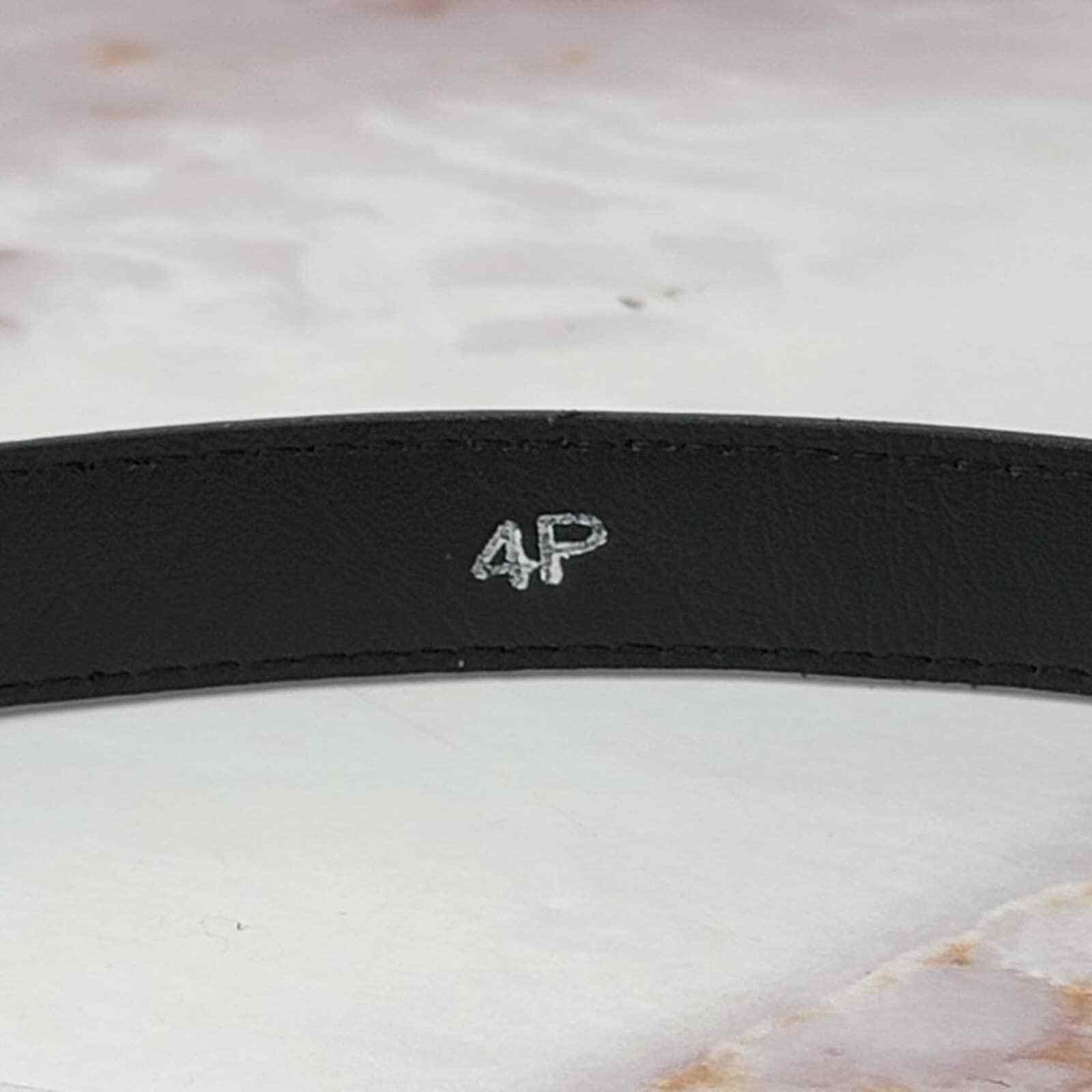 Black and silver small petite size basic faux lea… - image 7