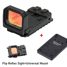 Flip Up Red Dot Compact Flip Reflex Sight with Universal Mount kit for Slides