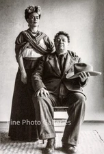 1934 Mexican Artist FRIDA KAHLO & DIEGO RIVERA By NICKOLAS MURAY Duotone Photo