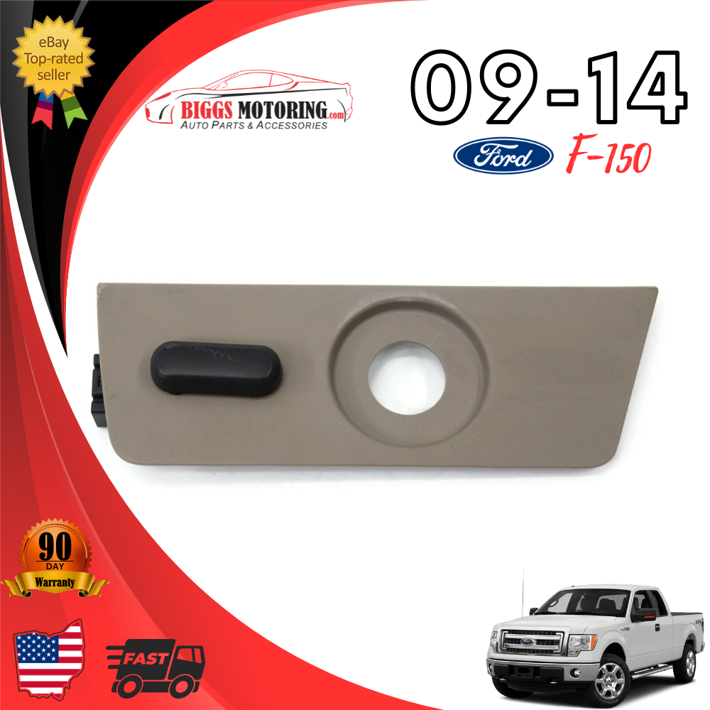 2009-2014 Ford F150 Driver Left Side Seat Switch Bezel Trim 9L34
