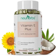 Neuherbs Plant Based Natural Vitamin E Plus From Sunflower Oil 30 Capsules