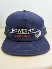 Vintage USA MADE Power Ty Poli Twine Trucker Hat Snapback Cap