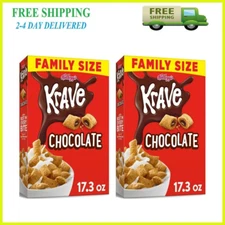 Kellogg'S Krave Chocolate Cold Breakfast Cereal, 17.3 Ounce (Pack of 2)